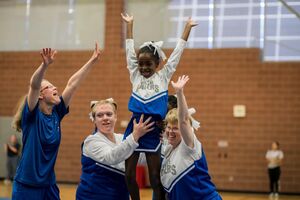 Picture of cheer pyramid.